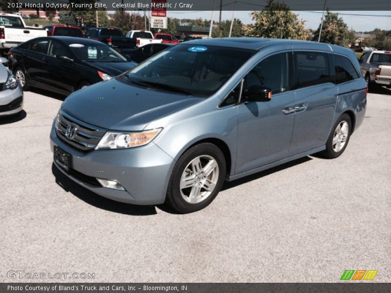 Celestial Blue Metallic / Gray 2012 Honda Odyssey Touring Elite