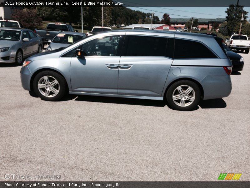 Celestial Blue Metallic / Gray 2012 Honda Odyssey Touring Elite