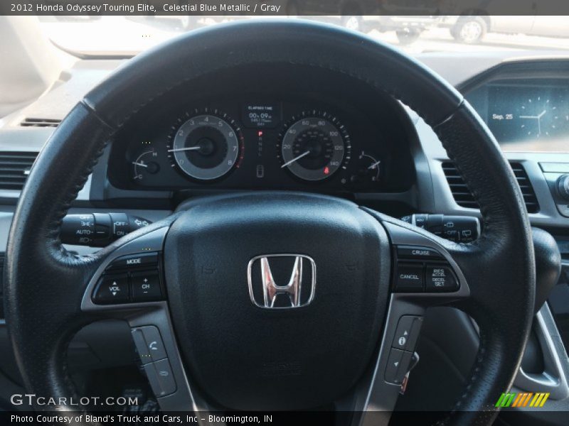 Celestial Blue Metallic / Gray 2012 Honda Odyssey Touring Elite