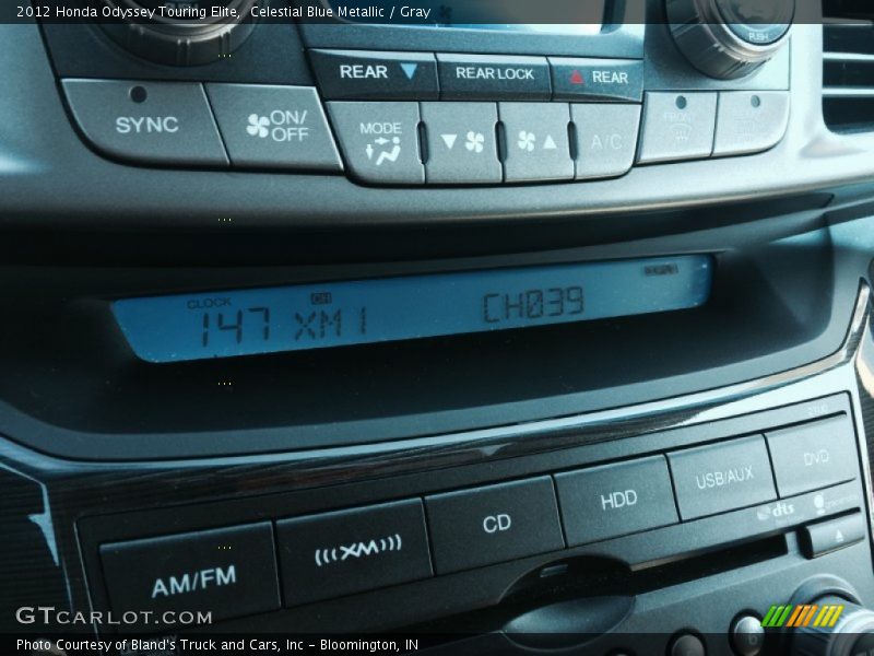 Celestial Blue Metallic / Gray 2012 Honda Odyssey Touring Elite