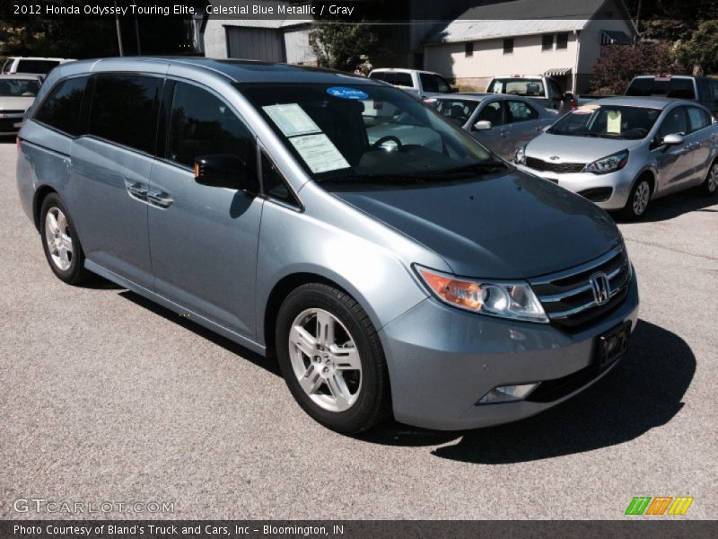 Celestial Blue Metallic / Gray 2012 Honda Odyssey Touring Elite