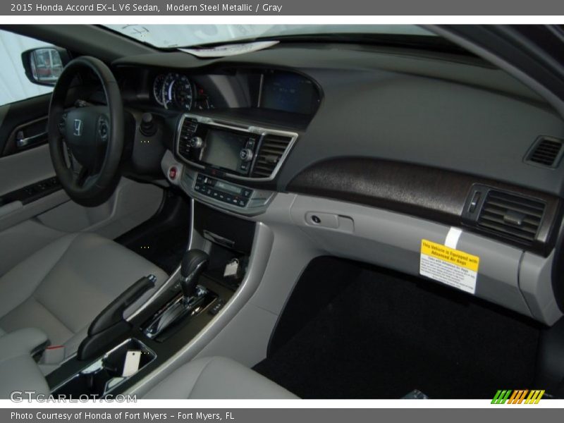 Modern Steel Metallic / Gray 2015 Honda Accord EX-L V6 Sedan