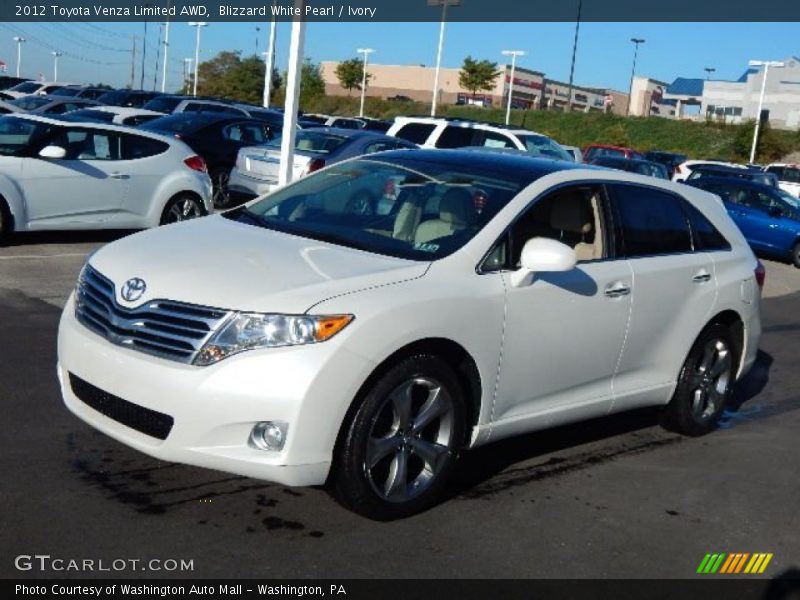 Blizzard White Pearl / Ivory 2012 Toyota Venza Limited AWD
