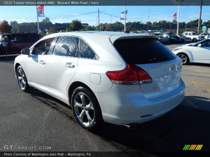 Blizzard White Pearl / Ivory 2012 Toyota Venza Limited AWD