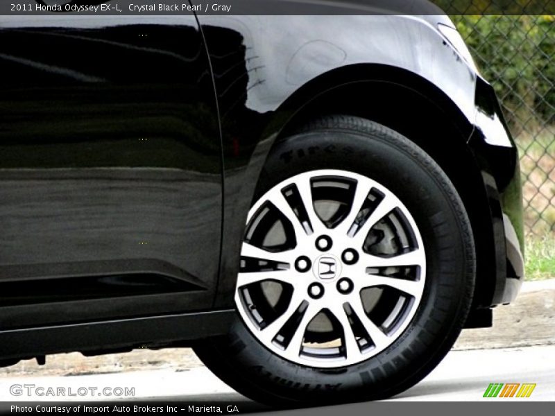Crystal Black Pearl / Gray 2011 Honda Odyssey EX-L