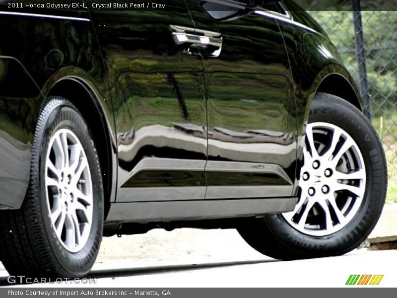 Crystal Black Pearl / Gray 2011 Honda Odyssey EX-L