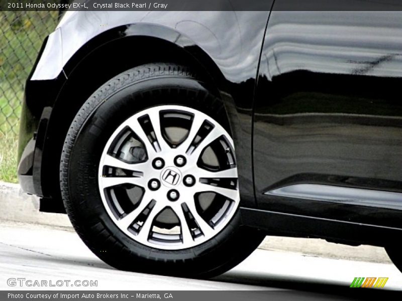Crystal Black Pearl / Gray 2011 Honda Odyssey EX-L
