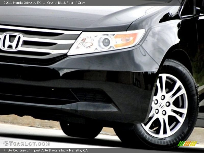 Crystal Black Pearl / Gray 2011 Honda Odyssey EX-L