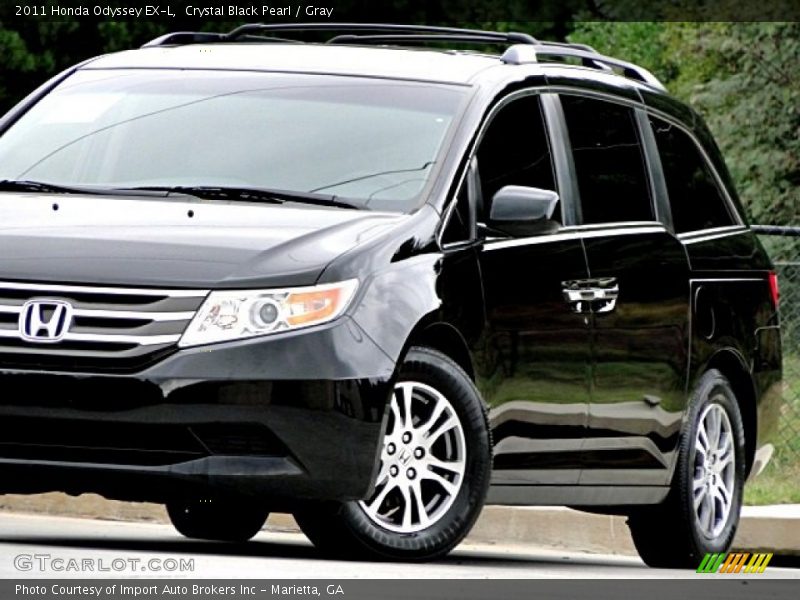 Crystal Black Pearl / Gray 2011 Honda Odyssey EX-L
