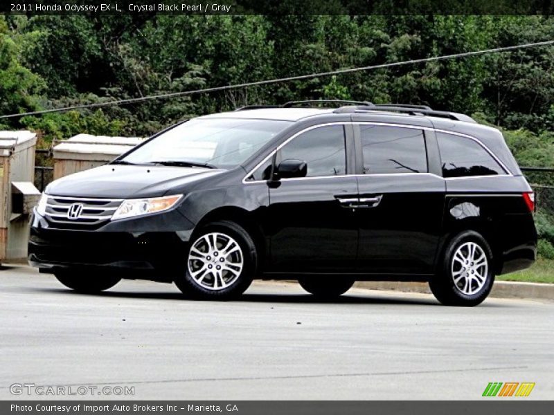 Crystal Black Pearl / Gray 2011 Honda Odyssey EX-L