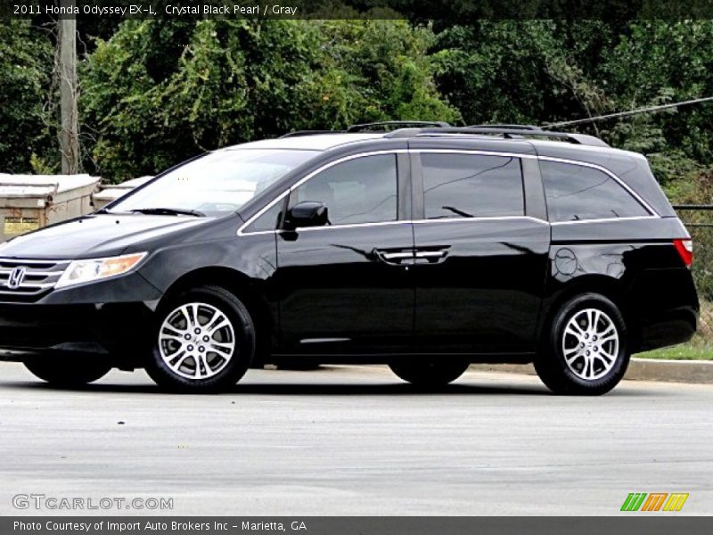 Crystal Black Pearl / Gray 2011 Honda Odyssey EX-L