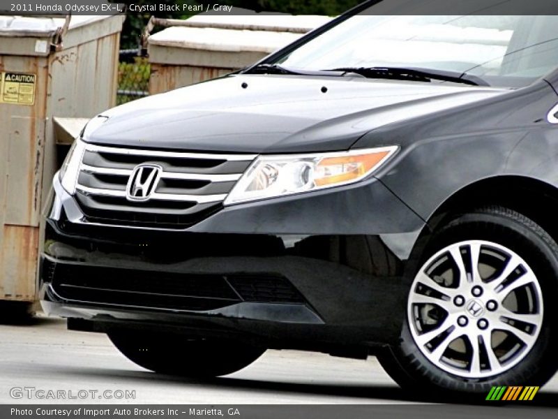 Crystal Black Pearl / Gray 2011 Honda Odyssey EX-L