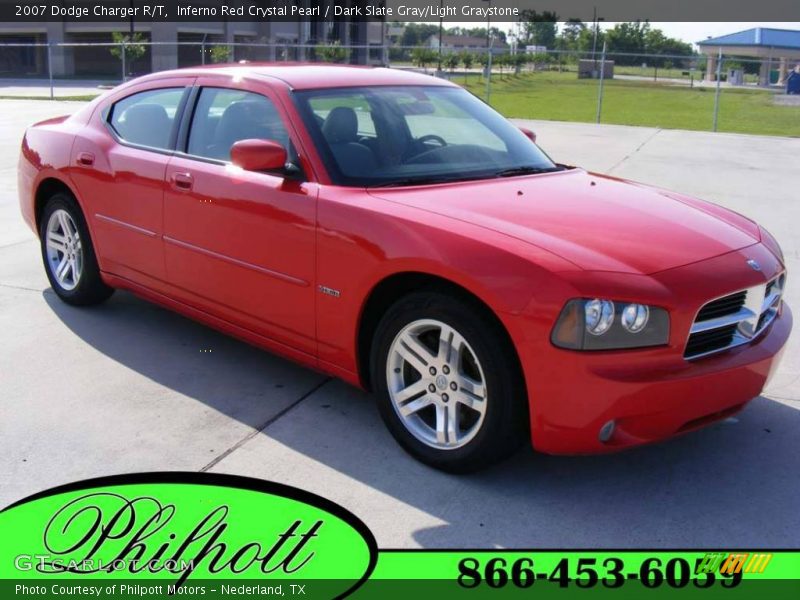 Inferno Red Crystal Pearl / Dark Slate Gray/Light Graystone 2007 Dodge Charger R/T