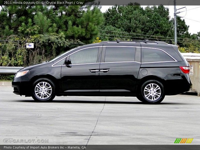 Crystal Black Pearl / Gray 2011 Honda Odyssey EX-L