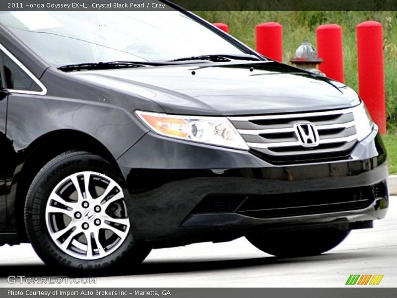 Crystal Black Pearl / Gray 2011 Honda Odyssey EX-L