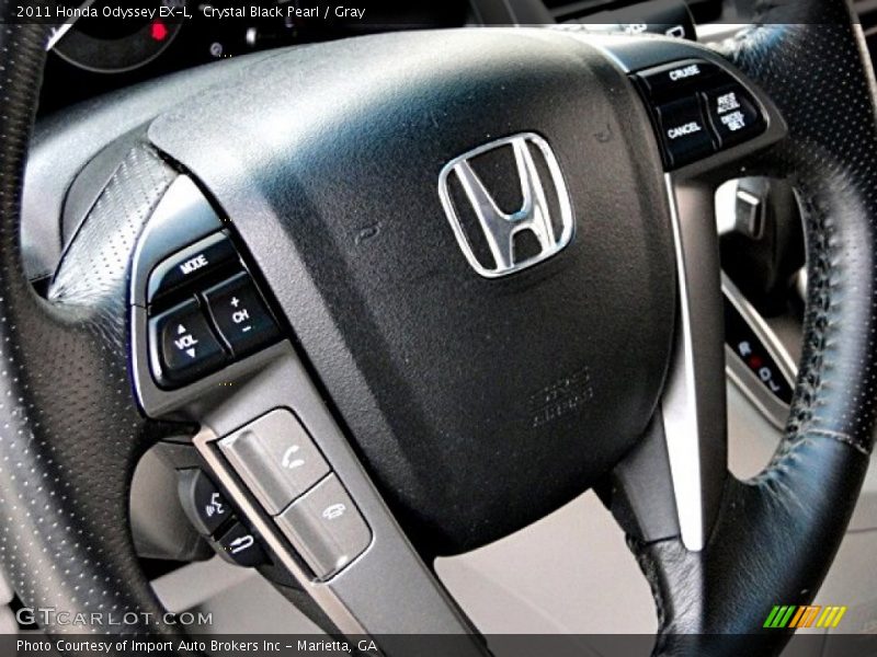 Crystal Black Pearl / Gray 2011 Honda Odyssey EX-L