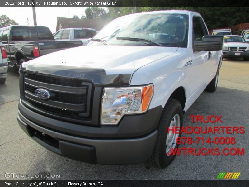 Oxford White / Steel Gray 2013 Ford F150 XLT Regular Cab