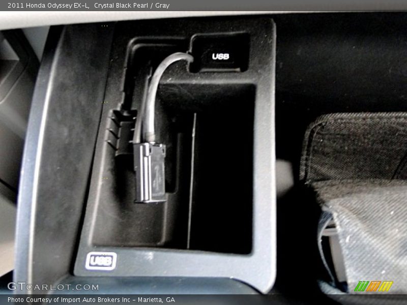 Crystal Black Pearl / Gray 2011 Honda Odyssey EX-L