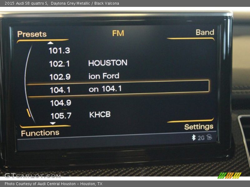 Daytona Grey Metallic / Black Valcona 2015 Audi S8 quattro S