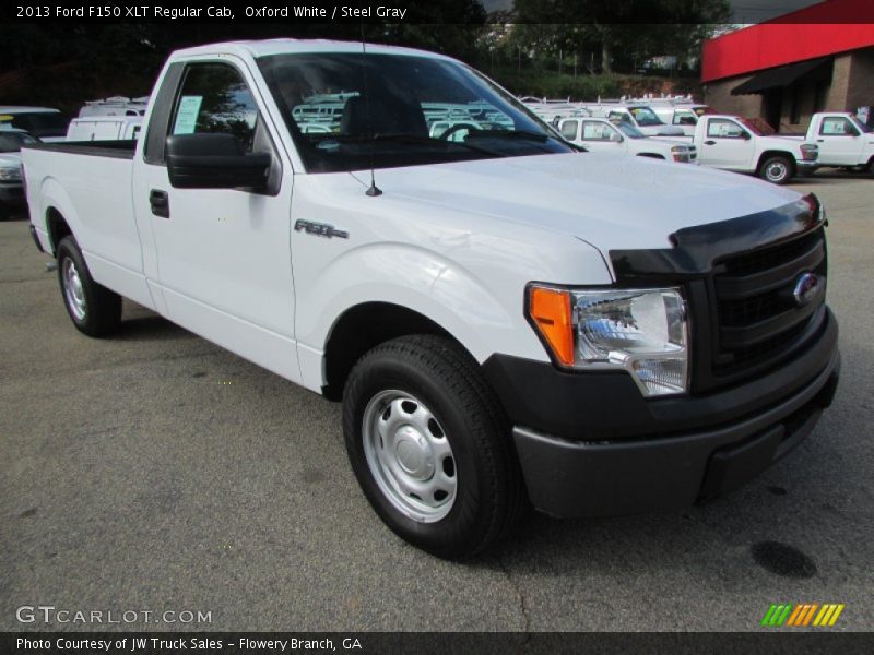 Oxford White / Steel Gray 2013 Ford F150 XLT Regular Cab