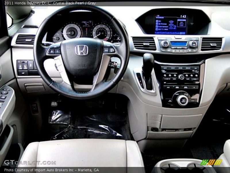 Crystal Black Pearl / Gray 2011 Honda Odyssey EX-L