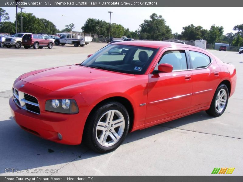 Inferno Red Crystal Pearl / Dark Slate Gray/Light Graystone 2007 Dodge Charger R/T