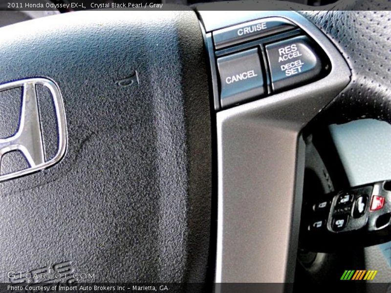Crystal Black Pearl / Gray 2011 Honda Odyssey EX-L