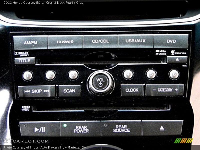 Crystal Black Pearl / Gray 2011 Honda Odyssey EX-L