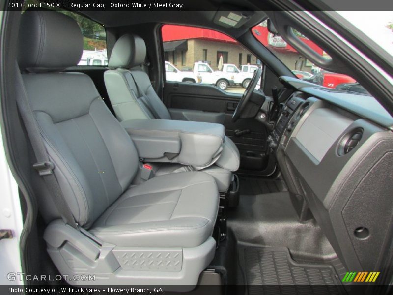 Oxford White / Steel Gray 2013 Ford F150 XLT Regular Cab