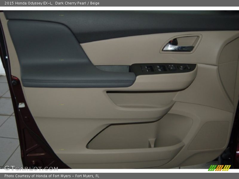 Dark Cherry Pearl / Beige 2015 Honda Odyssey EX-L