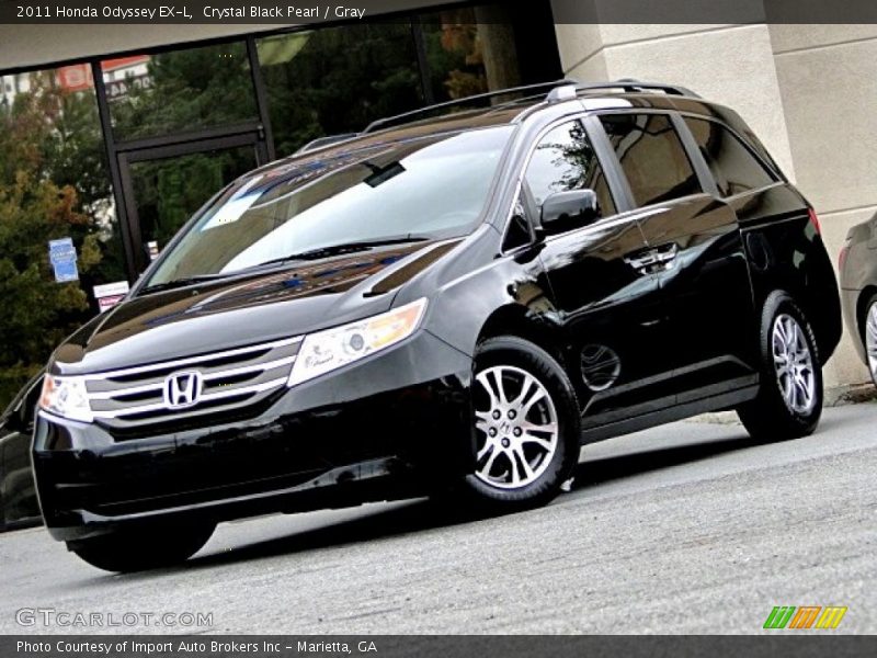 Crystal Black Pearl / Gray 2011 Honda Odyssey EX-L