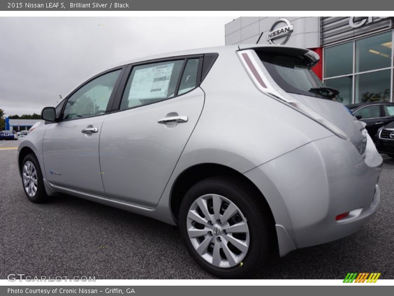 Brilliant Silver / Black 2015 Nissan LEAF S