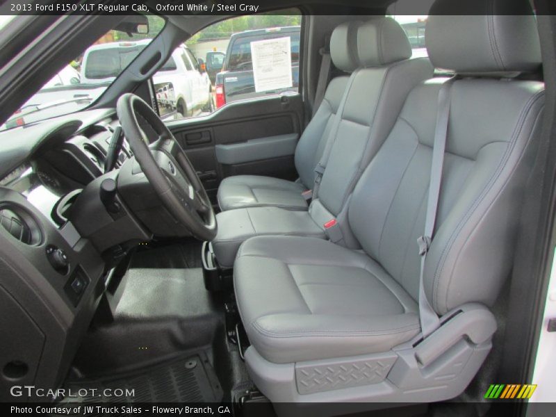 Oxford White / Steel Gray 2013 Ford F150 XLT Regular Cab