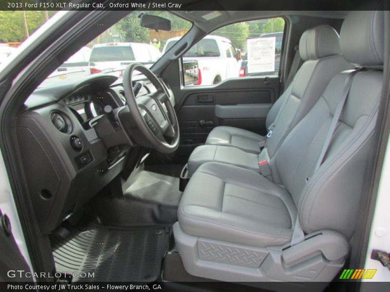 Oxford White / Steel Gray 2013 Ford F150 XLT Regular Cab