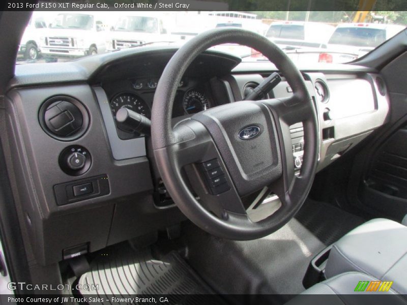 Oxford White / Steel Gray 2013 Ford F150 XLT Regular Cab