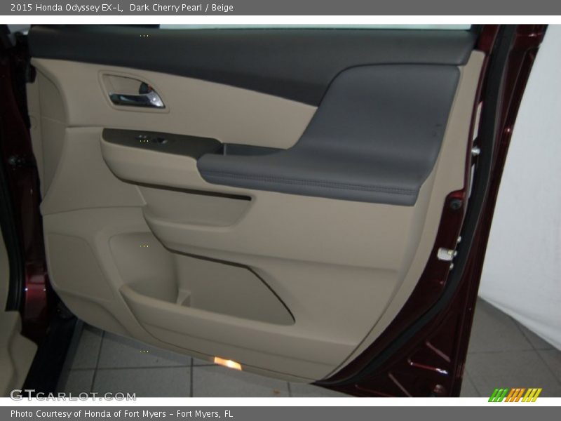 Dark Cherry Pearl / Beige 2015 Honda Odyssey EX-L