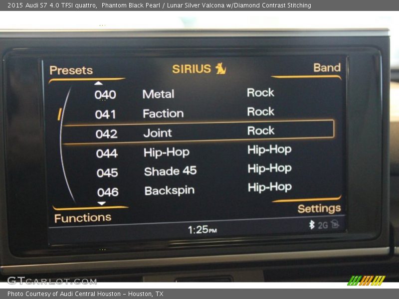 Phantom Black Pearl / Lunar Silver Valcona w/Diamond Contrast Stitching 2015 Audi S7 4.0 TFSI quattro
