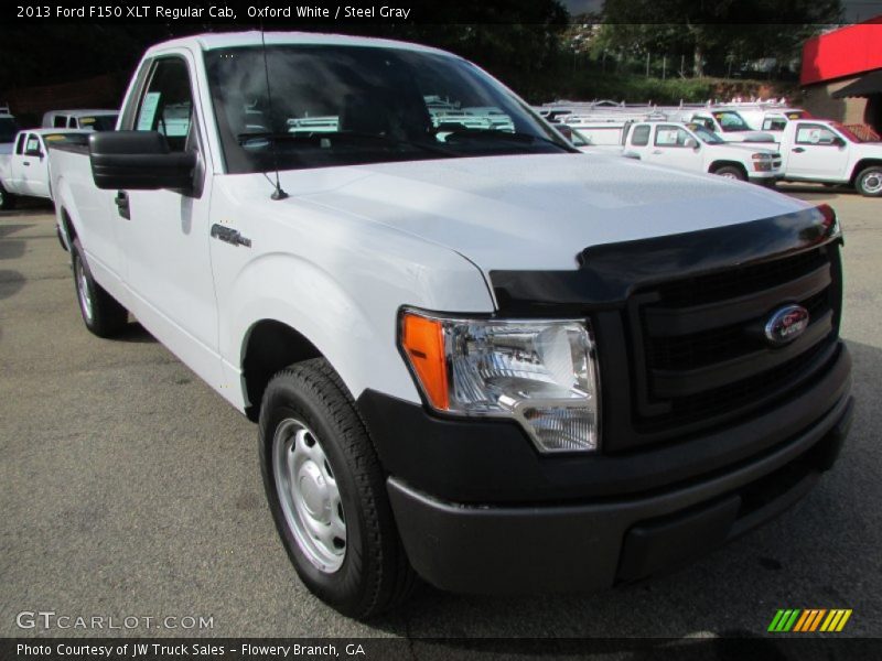 Oxford White / Steel Gray 2013 Ford F150 XLT Regular Cab