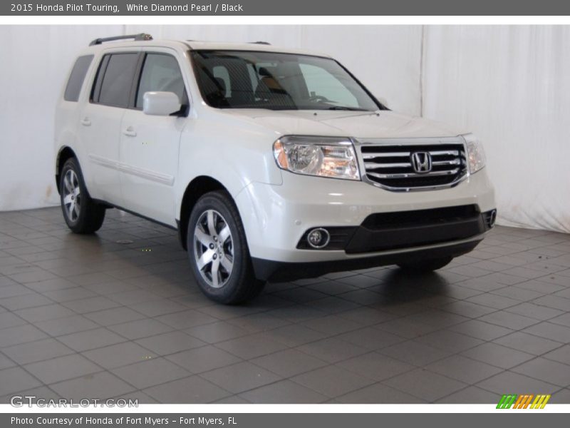 White Diamond Pearl / Black 2015 Honda Pilot Touring
