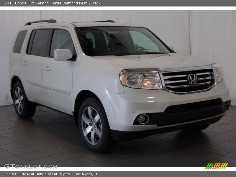 White Diamond Pearl / Black 2015 Honda Pilot Touring