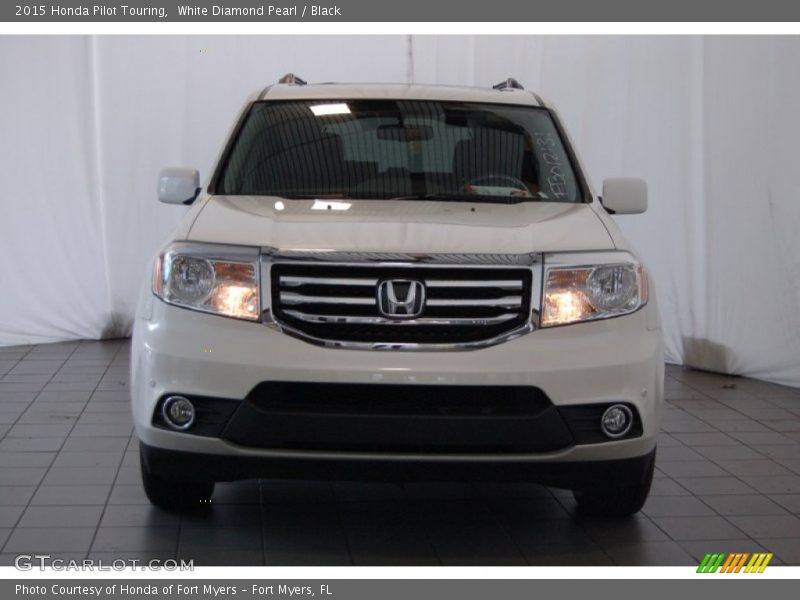 White Diamond Pearl / Black 2015 Honda Pilot Touring