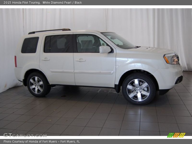 White Diamond Pearl / Black 2015 Honda Pilot Touring
