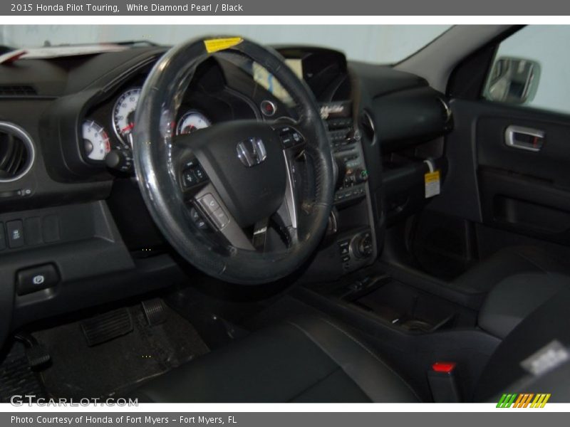 White Diamond Pearl / Black 2015 Honda Pilot Touring