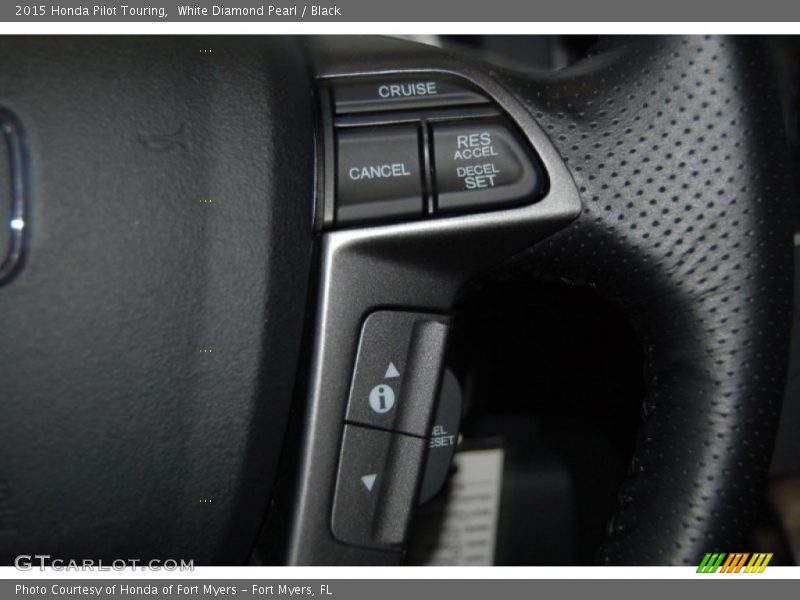White Diamond Pearl / Black 2015 Honda Pilot Touring