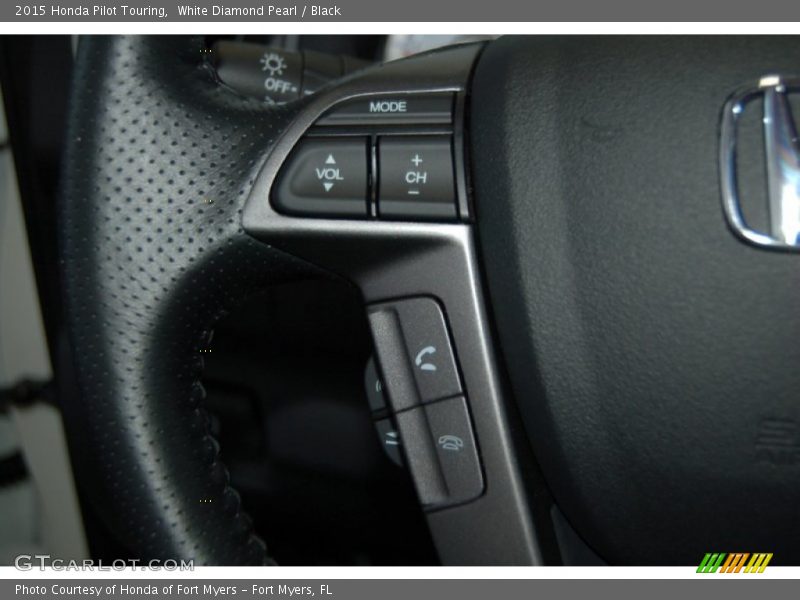 White Diamond Pearl / Black 2015 Honda Pilot Touring