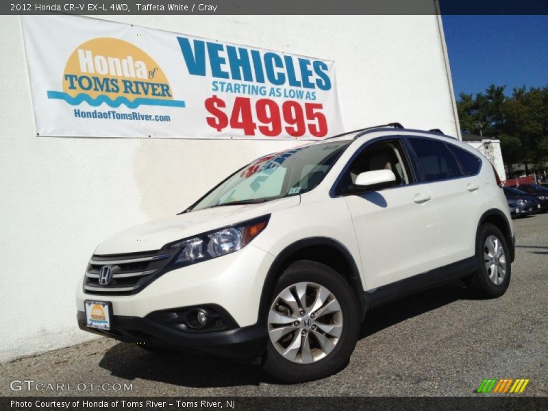 Taffeta White / Gray 2012 Honda CR-V EX-L 4WD