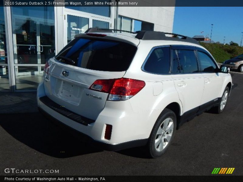 Satin White Pearl / Warm Ivory 2010 Subaru Outback 2.5i Premium Wagon