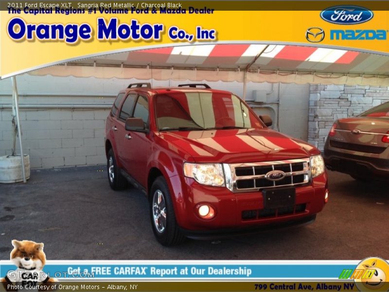 Sangria Red Metallic / Charcoal Black 2011 Ford Escape XLT
