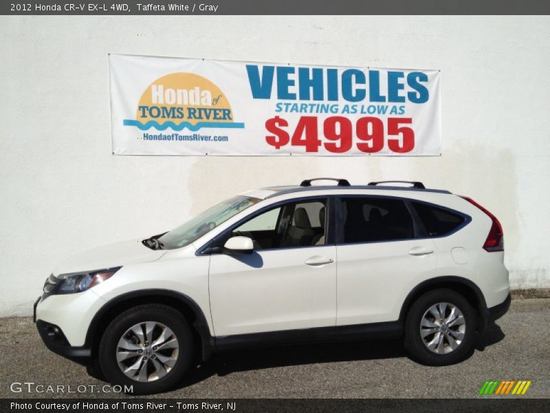 Taffeta White / Gray 2012 Honda CR-V EX-L 4WD