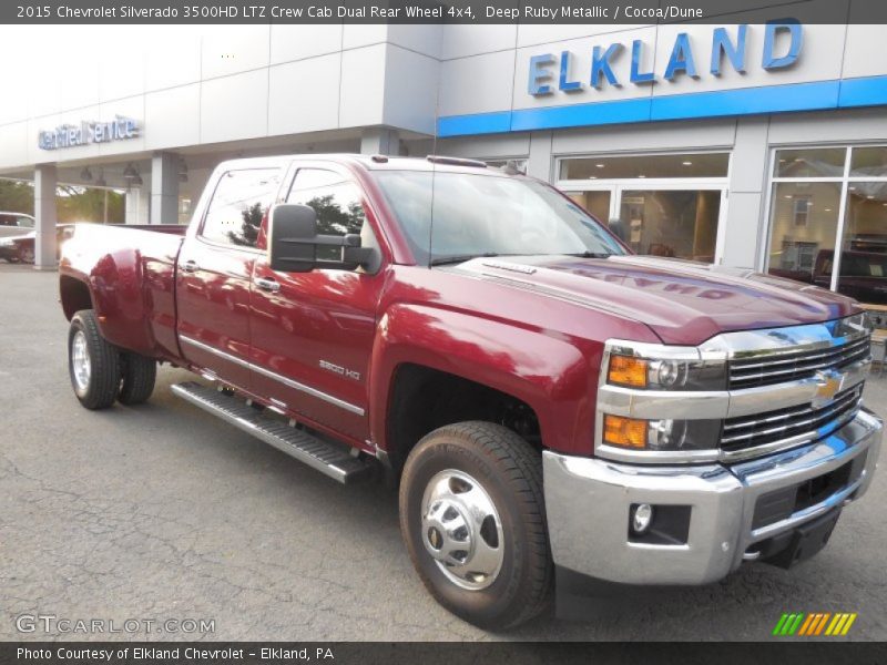 Deep Ruby Metallic / Cocoa/Dune 2015 Chevrolet Silverado 3500HD LTZ Crew Cab Dual Rear Wheel 4x4